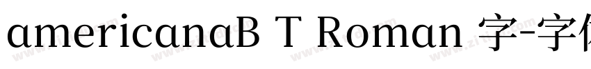americanaB T Roman 字字体转换
